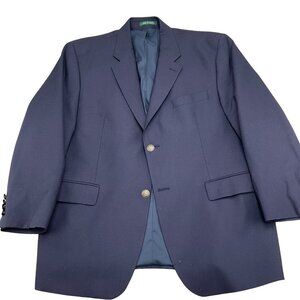 Ralph Lauren Ralph Blazer Men 44‎ Blue Pewter Shield Button Wool Stretch Canada